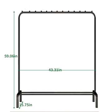 ACCSTORE Clothes Rail Rack Stylish Space Saver with Shelf