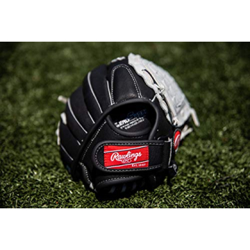 Rawlings SURE CATCH Youth Baseball Glove - Black/Grey 10.5"