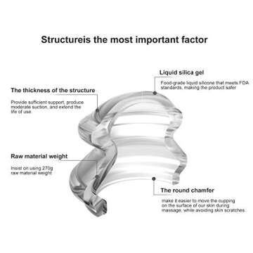 ICUPPING Cupping Therapy Set for Home Use and Professionally Massage Therapists, Silicone Cupping Set for Deep Tissue Myofascial Release and Cellulite Reduction (Clean)