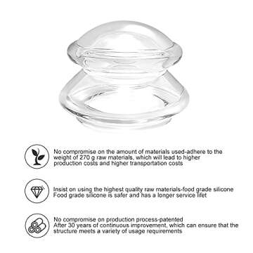 ICUPPING Cupping Therapy Set for Home Use and Professionally Massage Therapists, Silicone Cupping Set for Deep Tissue Myofascial Release and Cellulite Reduction (Clean)