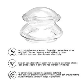 ICUPPING Cupping Therapy Set for Home Use and Professionally Massage Therapists, Silicone Cupping Set for Deep Tissue Myofascial Release and Cellulite Reduction (Clean)