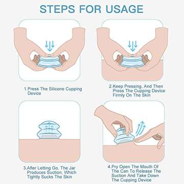 ICUPPING Cupping Therapy Set for Home Use and Professionally Massage Therapists, Silicone Cupping Set for Deep Tissue Myofascial Release and Cellulite Reduction (Clean)