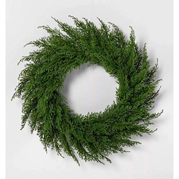 Hearth & Hand Fall Wreath 18 inch Faux Cedar Decoration