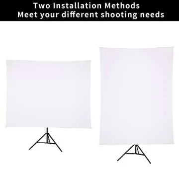 GSKAIWEN 5x6.5ft White Backdrop with Stand - Photographic Excellence