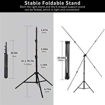 GSKAIWEN 5x6.5ft White Backdrop with Stand - Photographic Excellence