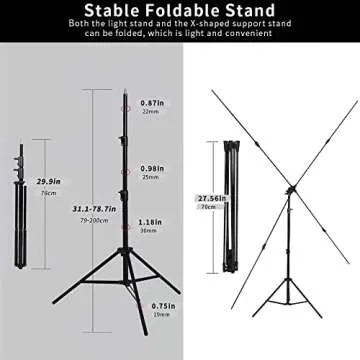 GSKAIWEN 5x6.5ft White Backdrop with Stand - Photographic Excellence