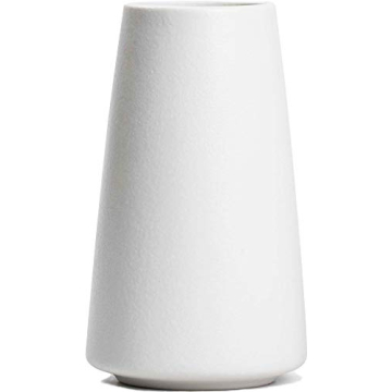 Elegant Minimalist White Ceramic Vase - Durable & Versatile Home Decor