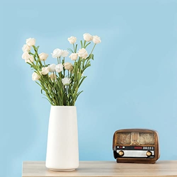 Minimalist White Ceramic Vase for Modern Home Decor