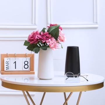 Minimalist White Ceramic Vase for Modern Home Decor
