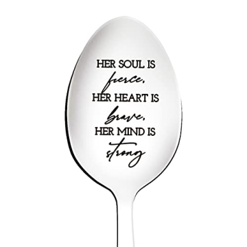 Her Soul is Fierce Spoon Engraved Stainless Steel, Inspirational Feminist Quote Gifts for Women Her ...