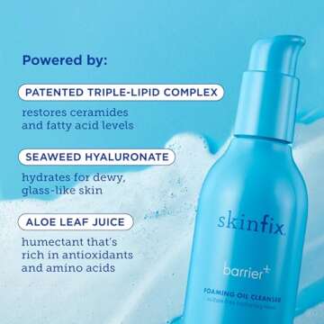 Skinfix Barrier+ Foaming Oil Cleanser: Gently Removes Dirt and Makeup, Reduces Visible Redness, Doesn’t Strip Skin Lipids, 6 Fl Oz