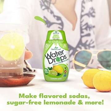 SweetLeaf Stevia Water Drops - Water Enhancer Variety Pack, Sugar Free Stevia Water Flavoring Drops, Lemon Lime, Raspberry Lemonade, and 2 More Refreshing Flavors, 1.62 Oz Ea (Pack of 4)