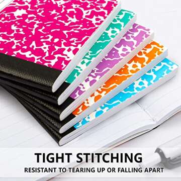 feela 70 Pack Mini Composition Notebook Bulk, Cute Pocket Composition Note Pad, Small Journal Notebooks for Students College School Supplies, 4.5" X 3.25", Narrow Ruled, 5 Pastel Marble Covers