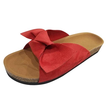 Haoricu Women's Summer Platform Sandals in Trendy Red