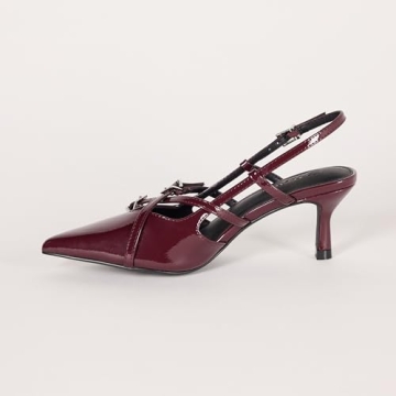 Stylish Gordon Slingback Heels for Women - Dark Cherry