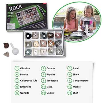 AmScope Kid's Digital Microscope and Rock Collecting Kit