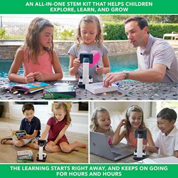 AmScope Kid's Digital Microscope and Rock Collecting Kit