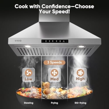 Premium 30 Inch Range Hood 900 CFM with Gesture Control