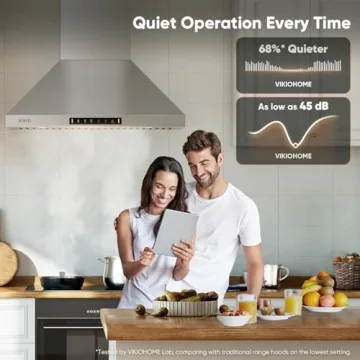 Premium 30 Inch Range Hood 900 CFM with Gesture Control