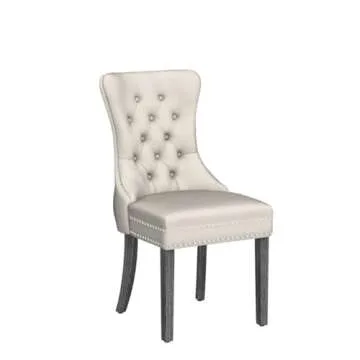 KCC Boucle Set of 6 Elegant Dining Chairs with Velvet