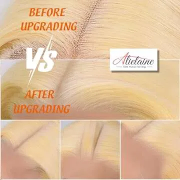 Alielaine 613 13x6 Lace Front Wig Human Hair Transparent Lace Body Wave Blonde Lace Front Wigs Human Hair 613 HD Lace Frontal Wig 200% Density Blonde Wig (28 Inch, 613 13x6 Body Wave Wigs)