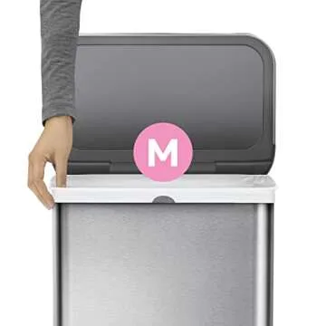 simplehuman Code M 100 Count, Genuine Custom Fit Liners, Drawstring Trash Bags in Dispenser Packs, 45 Liter / 11.9 Gallon, White