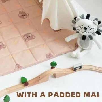 RongFa Teepee Tent for Kids-Portable Children Play Tent Indoor Outdoor (White with Mat)