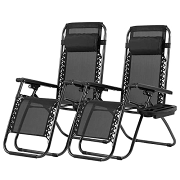 Ultimate Adjustable Zero Gravity Lounge Chair Set for Outdoor Comfort