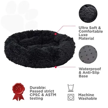 FuzzBall Fluffy Luxe Pet Bed for Small Dogs and Cats