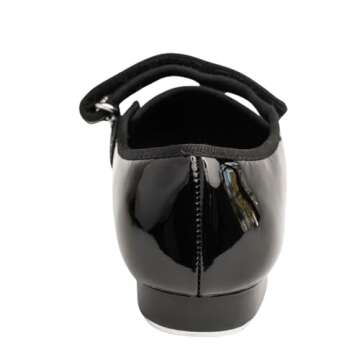 Dance Class Boy's Molly Jane Tap Shoe Mary Flat, Black, 6.5 Toddler