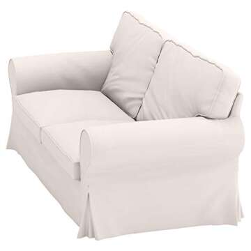 Custom Sofa Cover for IKEA Ektorp Loveseat - Beige