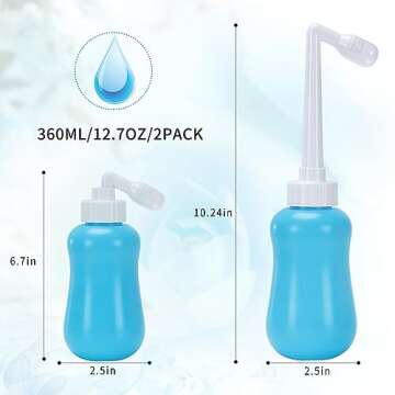 Peri Bottle for Postpartum Care, Postpartum Essentials, Feminine Care 12oz, Blue