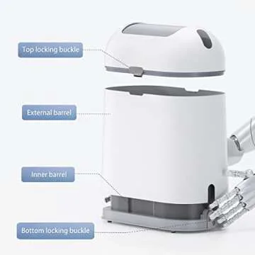 ELPHECO Motion Sensor Bathroom Trash Can - Stylish 2.5 Gallon Waterproof Waste Bin