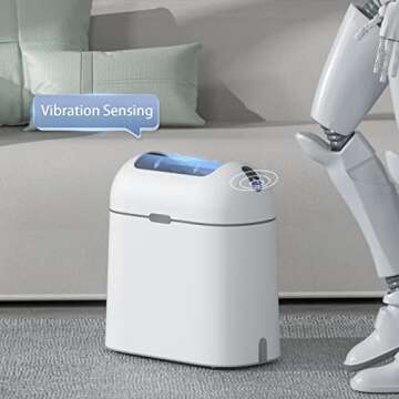 ELPHECO Motion Sensor Trash Can with Butterfly Lid