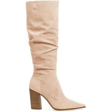 Stylish Faux Suede Knee High Boots for Women