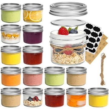 Shop omSaf Mini Mason Jars 4oz - Versatile & Charming