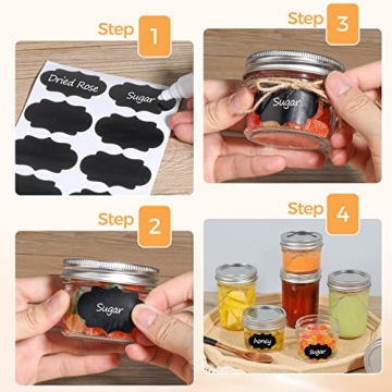 Shop omSaf Mini Mason Jars 4oz - Versatile & Charming