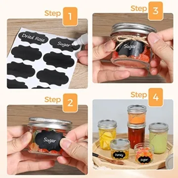 Shop omSaf Mini Mason Jars 4oz - Versatile & Charming