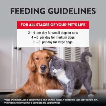 Nutrient-Rich Freeze-Dried Beef Liver Treats for Pets