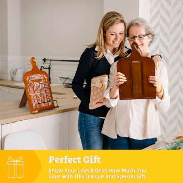 Indirewash Kitchen Conversion Chart Cookbook Stand, Recipe Holder for Kitchen Counter, Cookbook Holder Stand, Kitchen Book Holder, Unique Gifts for Women, Bworn Color