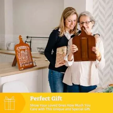 Indirewash Kitchen Conversion Chart Cookbook Stand, Recipe Holder for Kitchen Counter, Cookbook Holder Stand, Kitchen Book Holder, Unique Gifts for Women, Bworn Color