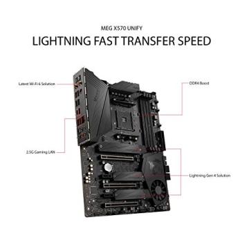 MSI Meg X570 Unify Motherboard for AMD Ryzen 0 to 0