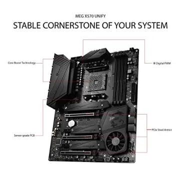 MSI Meg X570 Unify Motherboard for AMD Ryzen 0 to 0