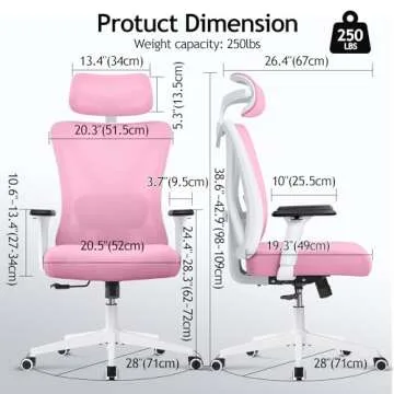 KERDOM Ergonomic Office Chair – Stylish Comfort for Home and Office