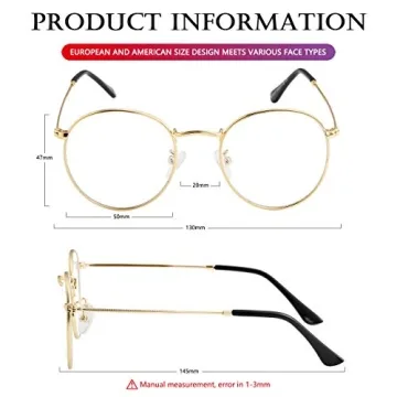 AIEYEZO Round Blue Light Blocking Glasses - Stylish Protection