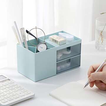 Marknor Desk Organizer, Desk Storage Box, Vanity Organizer, Cosmetic Storage Organizer, Makeup Organ...