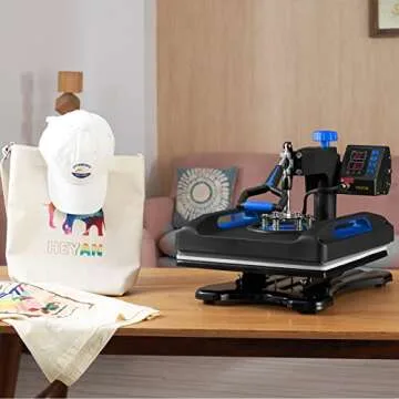 VEVOR Heat Press Machine 8 in 1 Combo - 15x15 Tshirt Press Machine with Tumbler Press, 360° Swing Away Digital Multifunction Heat Transfer Sublimation for Printing T Shirts Mug Hat Plate Cap