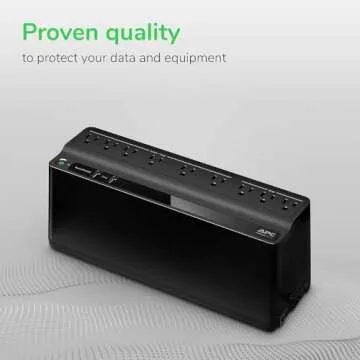 APC UPS Battery Backup and Surge Protector, 850VA Backup Battery Power Supply, BE850G2 Back-UPS with (2) USB Charger Ports