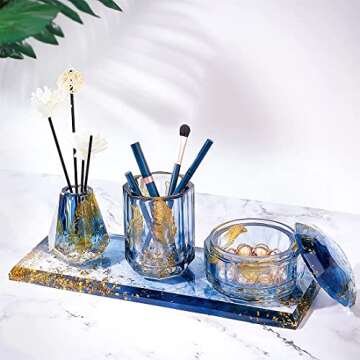 Voyyphixa 2 Pcs Silicone Resin Molds for DIY Crafts