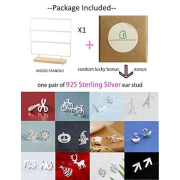 lemonadeus Earring Holder for Hanging Earrings Earring Stand Tree Display Stand Ear Stud Holder Jewe...